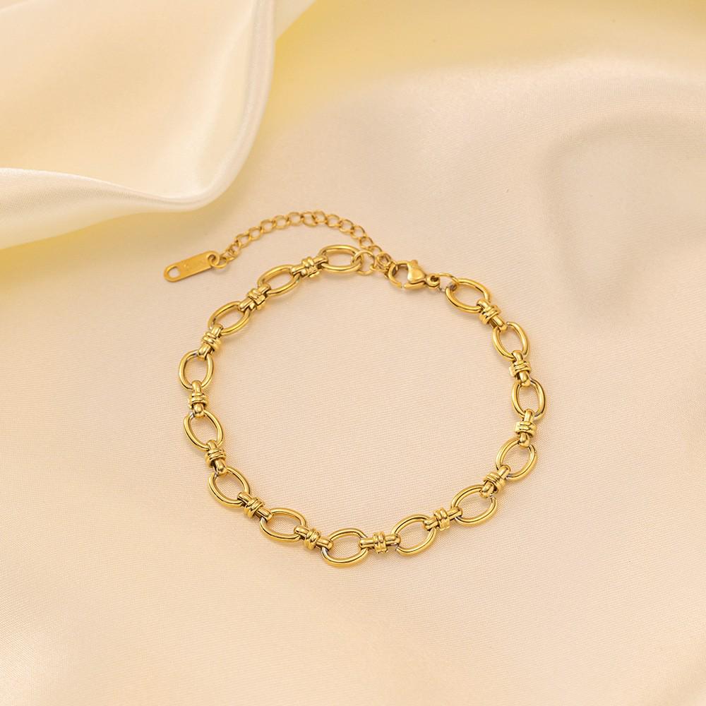 18K Gold Trendy Cuban Link Necklace: European & American Style, Non-Fading, Fashionable Personalized Chain, High-End Jewelry.