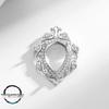 Teardrop Pendant Necklace Setting for 10x14mm Huazi Diamond, Imitation 925 Silver - DIY Jewelry Making