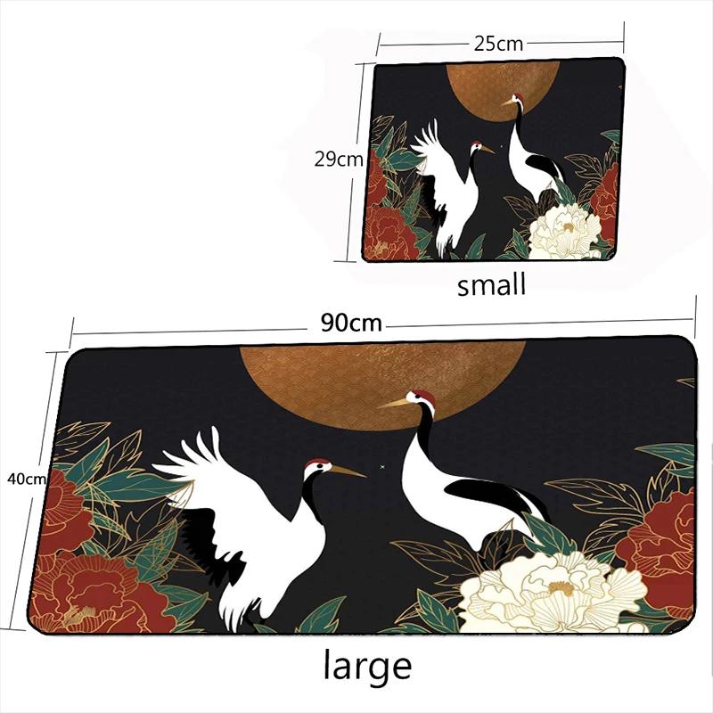 Japanese Style Desktop Mat XXL Large Office Keyboard Mouse Mat Art Mouse Pad Carpets Rugs Mouse Gamer Mousepad for Laptop