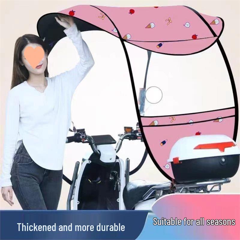 Detachable Electric Vehicle Sunshade: Thickened Canopy Awning for Battery Cars