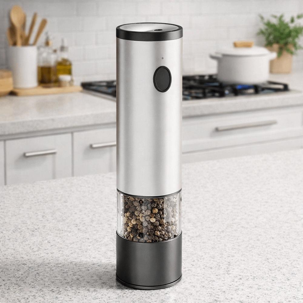 USB Rechargeable Salt Pepper Mill Large Capacity Auto Spices Grinders Kitchen Tool