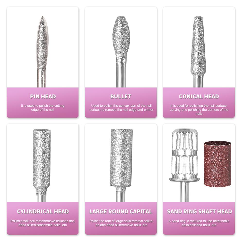 New Nail Drill Machine 45000 RPM Electric Nail File 203 Lightweight Nail Grinder for Manicure Pedicure Cuticle Removal and Polishing