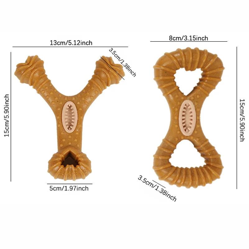 Indestructible 15CM Solid Beechwood Dog Chew Toy for Large Breeds Heavy Duty Chewing Dental Health Interactive Treat Hole Long