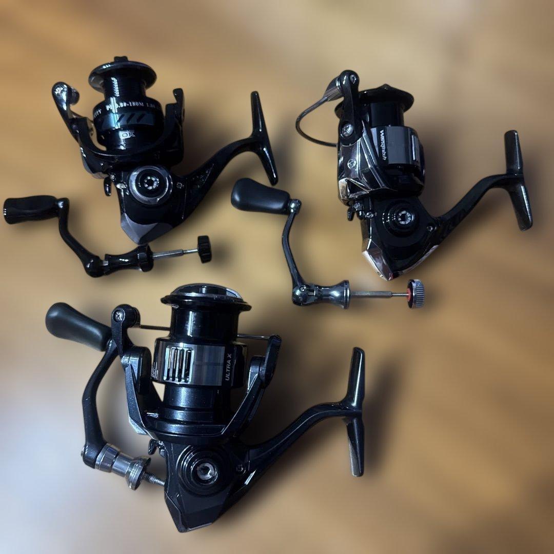 Used Chinese made spinning reel 3 piece set