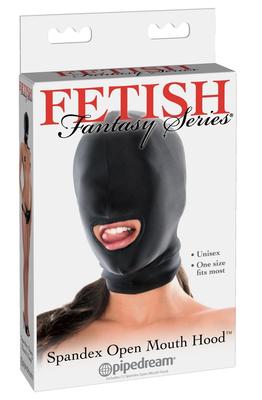 Série Fantaisie Fétiche - Masque Noir pour le Visage avec Ouverture pour la Bouche