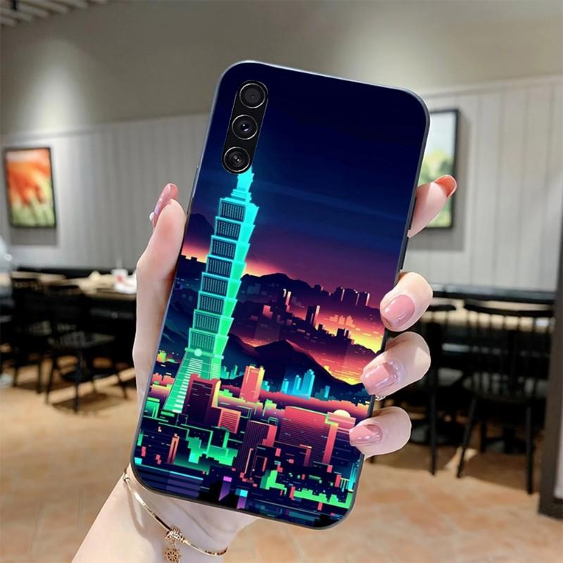 Art Pixel Estetyczne Etui na Telefon Dla Realme GT 2 9i 8i 7i Pro X50 X2 C35 C21 C20 C11 C3 Miękkie Czarne Etui na Telefon