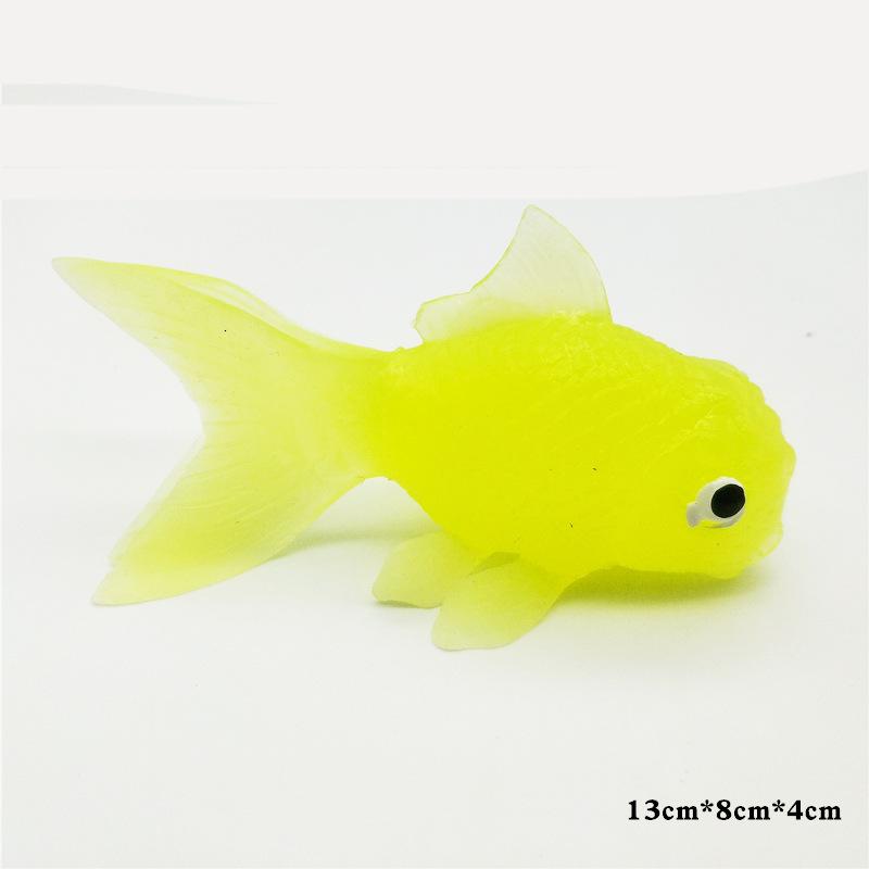 Large Soft Gel Simulation Goldfish Toy for Children - Fake Colorful Fish Model for Catching and Water Play