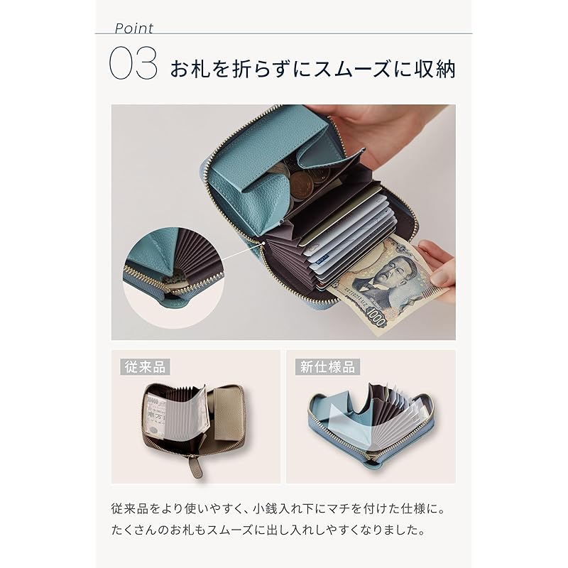 [NEESE] Bills don't break mini wallet genuine leather bifold wallet commuter pass 8 colors in total compact ladies men's wallet Bellows small wallet