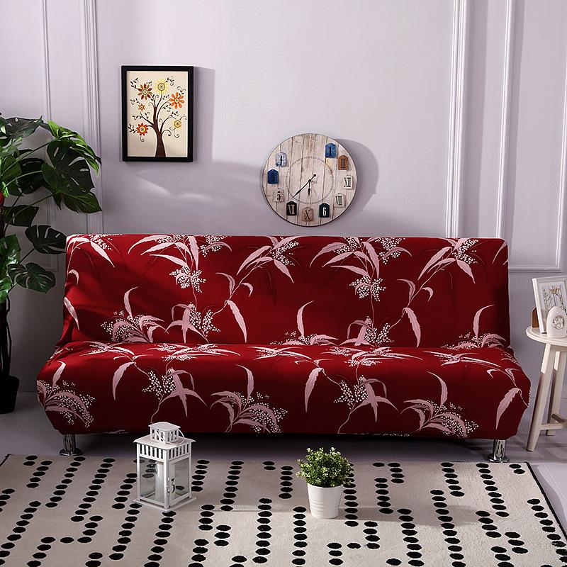 No Armrest Stretch Sofa Cover All-Inclusive Folding Sofa Bed Cover Cover Fitted Sheet Full Cover Sofa Cover