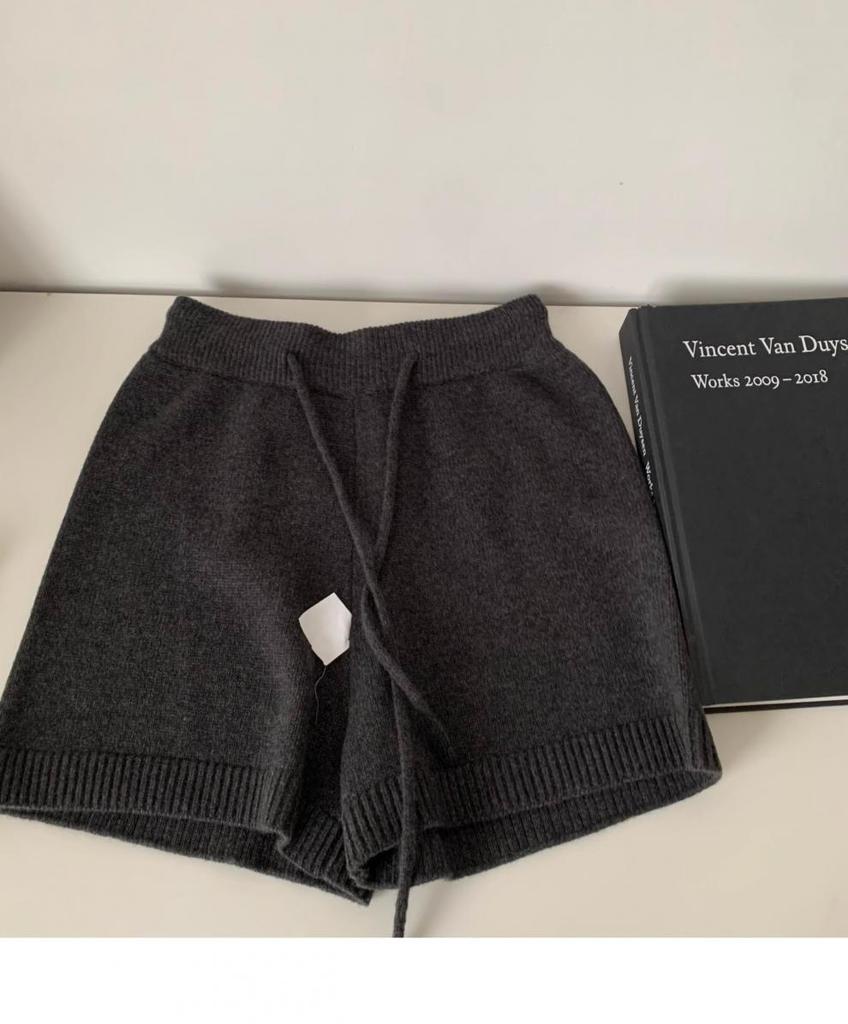 Women's High Waist Knitted Wide-Leg Shorts, Autumn/Winter 2025 A-Line Casual.