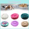 Pet Dog Cat Calming Beds Nest Warm Fluffy Plush Comfy Soft Mattress Pad Donut