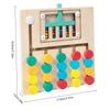 Montessori Toy Color Matching Learning Toys Educational Color Matching Puzzle Board Wooden Enlightenment for Kids Toddlers