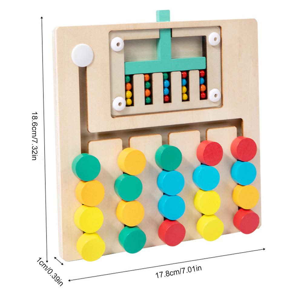 Montessori Toy Color Matching Learning Toys Educational Color Matching Puzzle Board Wooden Enlightenment for Kids Toddlers