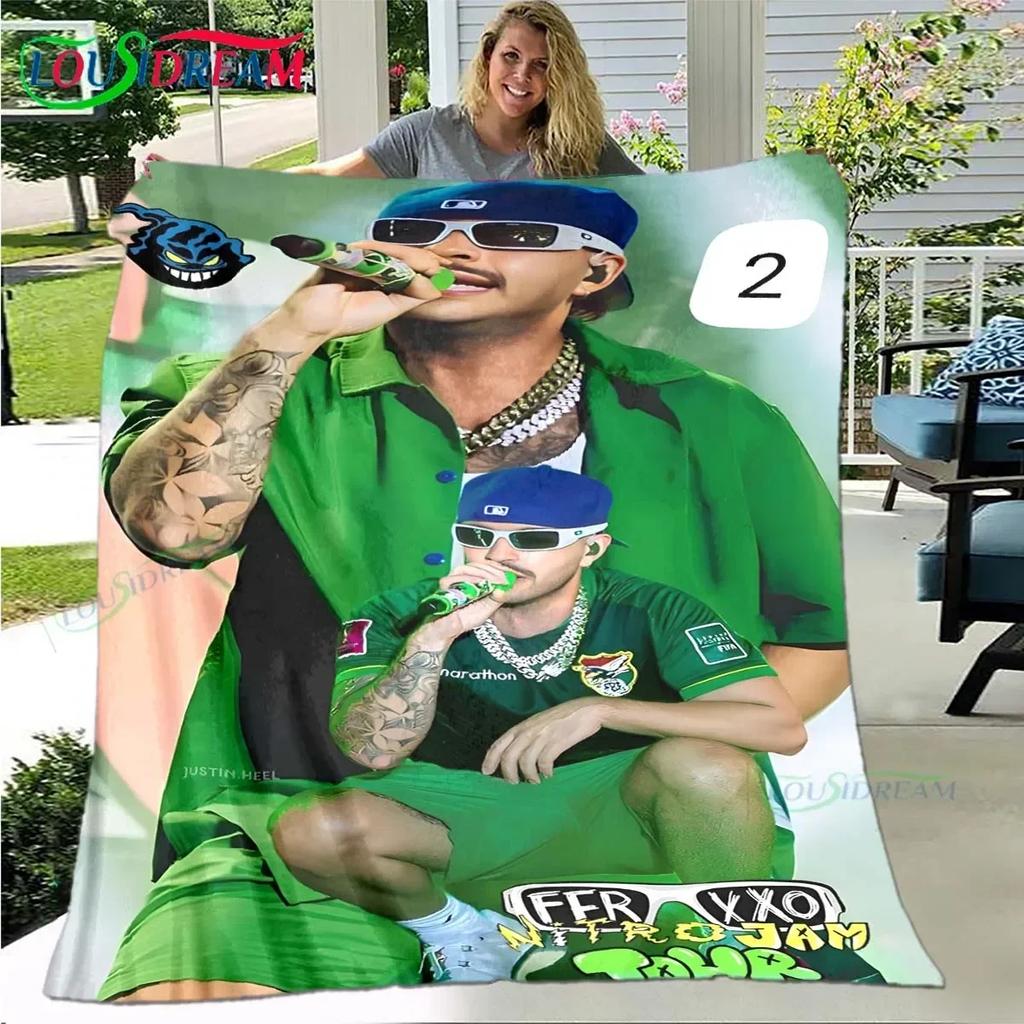 Pop Singer Ferxxo Feid Blanket,Flannel Throw Blanket for Home Bedroom Bed Sofa Picnic Office Hiking Leisure Nap Birthday Gift