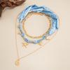 Leopardenmuster Muschel Seestern Halskette Seestern Perlen Kette Choker Meeresstrand Schmuck