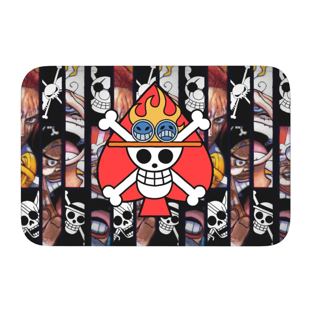 Anime One P-Pieces Front Door Floor Entrance Welcome Mat Outdoor Kitchen Bath Doormat Bedroom Living Room Carpet Rug Footpad