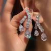 French light luxury bow full diamond necklace earrings niche design high sense luxury heavy industry choker neck chain