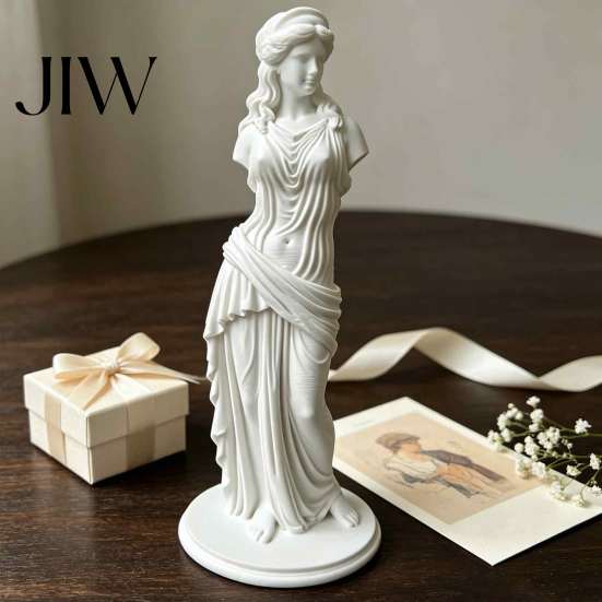 Photography Prop Statue 3D Printed Minimalist Goddess Sculpture, Retro European Armless Statue, Classical Housewarming Present for Art Lovers Figurine