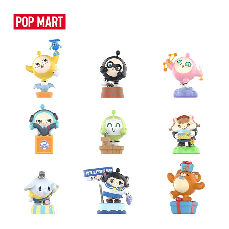 POP MART Eggy Party Barevný Hrací svět Klasická Série Pop Mart Gachapon Slepý Box Figurka Plastový Model Prémiová Hračka PVC Měkký Vinyl Původní Postava