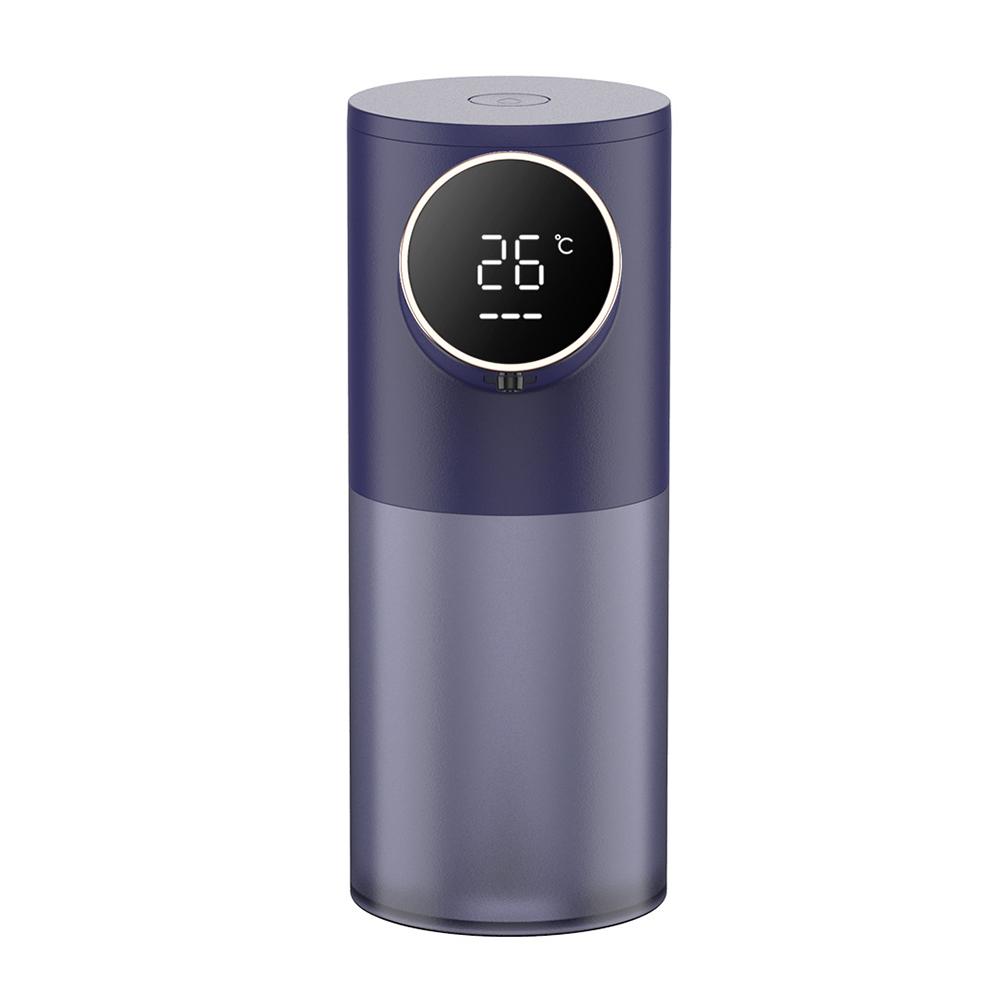

320ml Temperature Display Automatic Dispenser USB Rechargeable Wash Machine Smart Induction Liquid Soap Dispenser for Bathroom синий