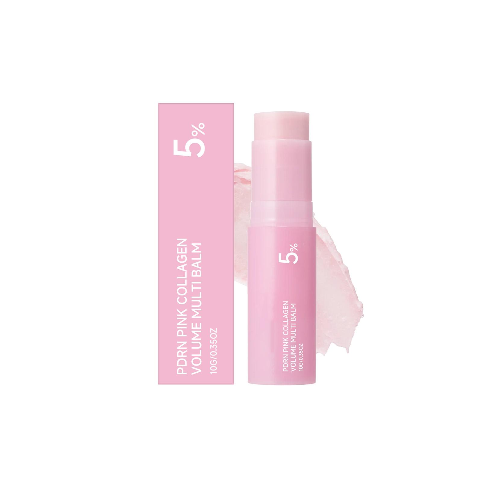 Pink Multi-Effect Hydrating Balm Stick, Creamy Texture, Moisturizing Face & Neck Skin, Smooth & Portable Skin Care 10g