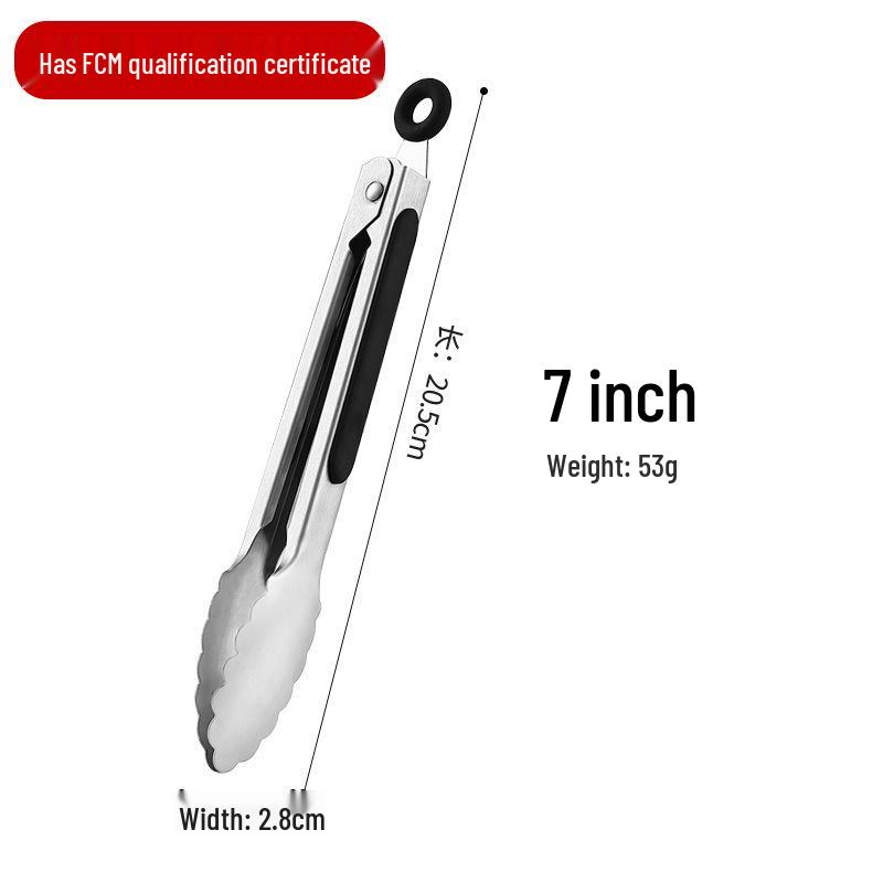 Stainless Steel Korean BBQ Grilling & Baking Tongs - Multi-functional Kitchen Tool