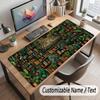 Nature Library Travel Theme Customized Mouse Pad Personalized Print Name Text Desk Mat For Home Office Table Decor