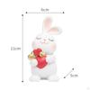 Statue Weddings Animal Sculptures Collectible Figures Miniature Bunny Resin Figurines for Home Shelf