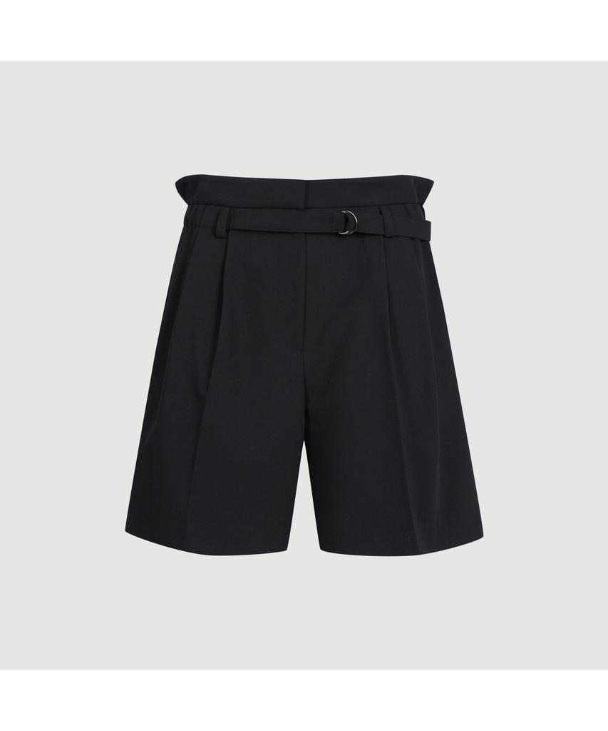 LUCKY CHOUETTE Fabric Belt Sideband Shorts (Black)_Lfpom25200Bkx