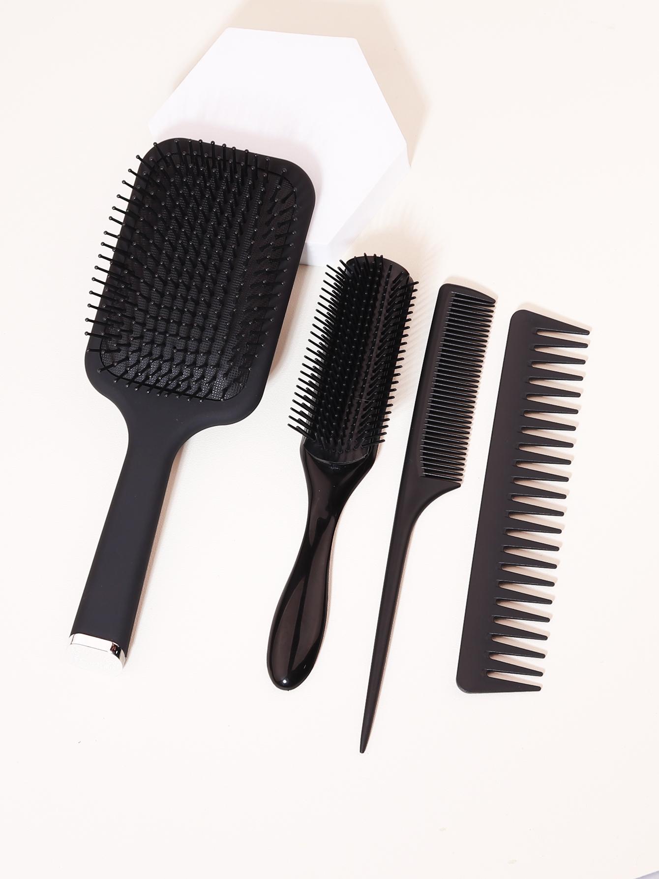 4pcs anti-static air cushion scalp massage hair comb set thickened wide fine toothed hair comb Special for real hair wigs