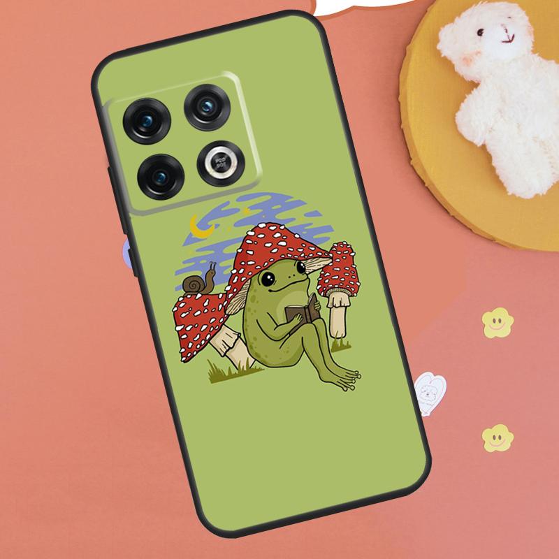 Kawaii Frog Mushroom Case For OnePlus 13R 12R 10R 13T 15 13 12 11 10T 8T Nord CE 4 3 2 Lite N20 N30 Nord 5 Funda