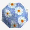 1pc Blue Daisy Floral Pattern Umbrella with Plastic Handle,Vibrant Cartoon Pattern,Multi-functional UmbrellaPT187
