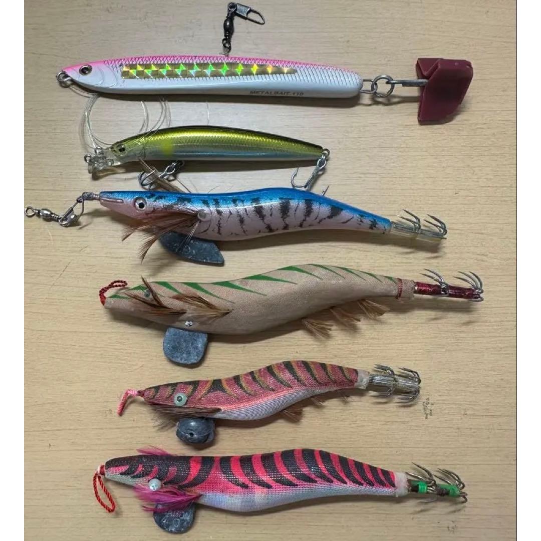 Used [Lure Egi 6-piece set] Daiwa Shoreline Shiner / YO-ZURI and others