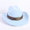 Popular European and American Fashion OL Style One-word Cowboy Hat Men's and Women's High-end Top Hat Jazz Hat Felt Hat