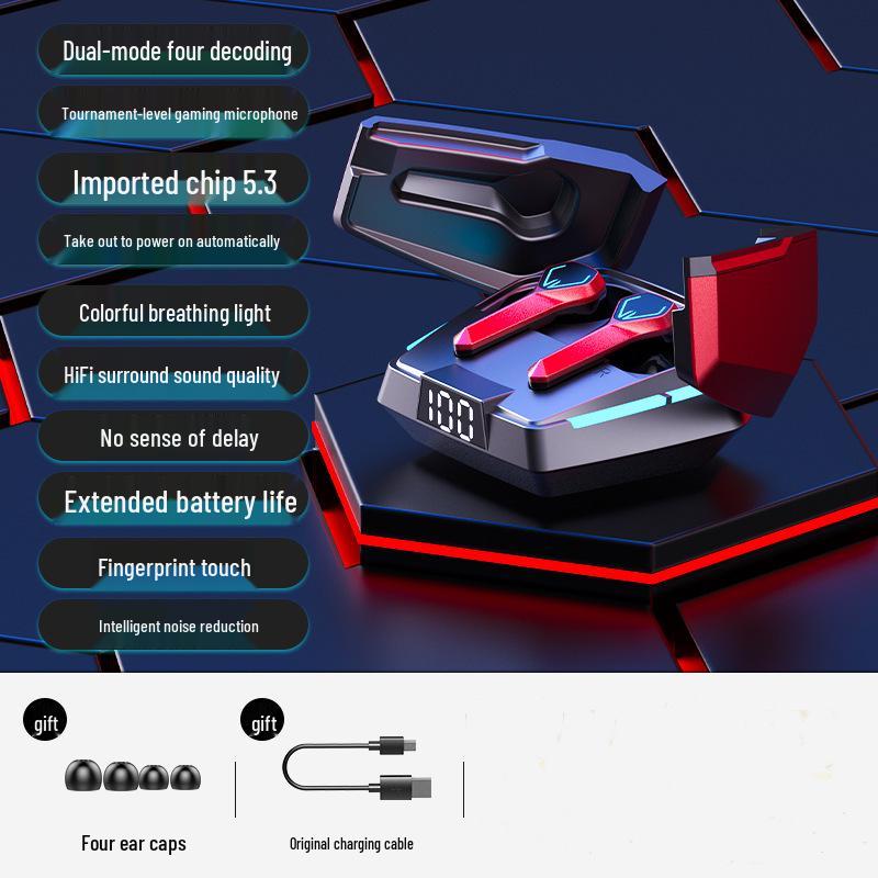 JX10 Esports Low Latency True Wireless Bluetooth Earphones 2025 - Bilateral Stereo In-Ear for Mobile Phones