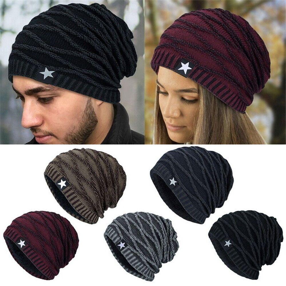 

Зимняя теплая мягкая теплая шапка-бини Skullies Hat Лыжная шапка Вязаная шапка