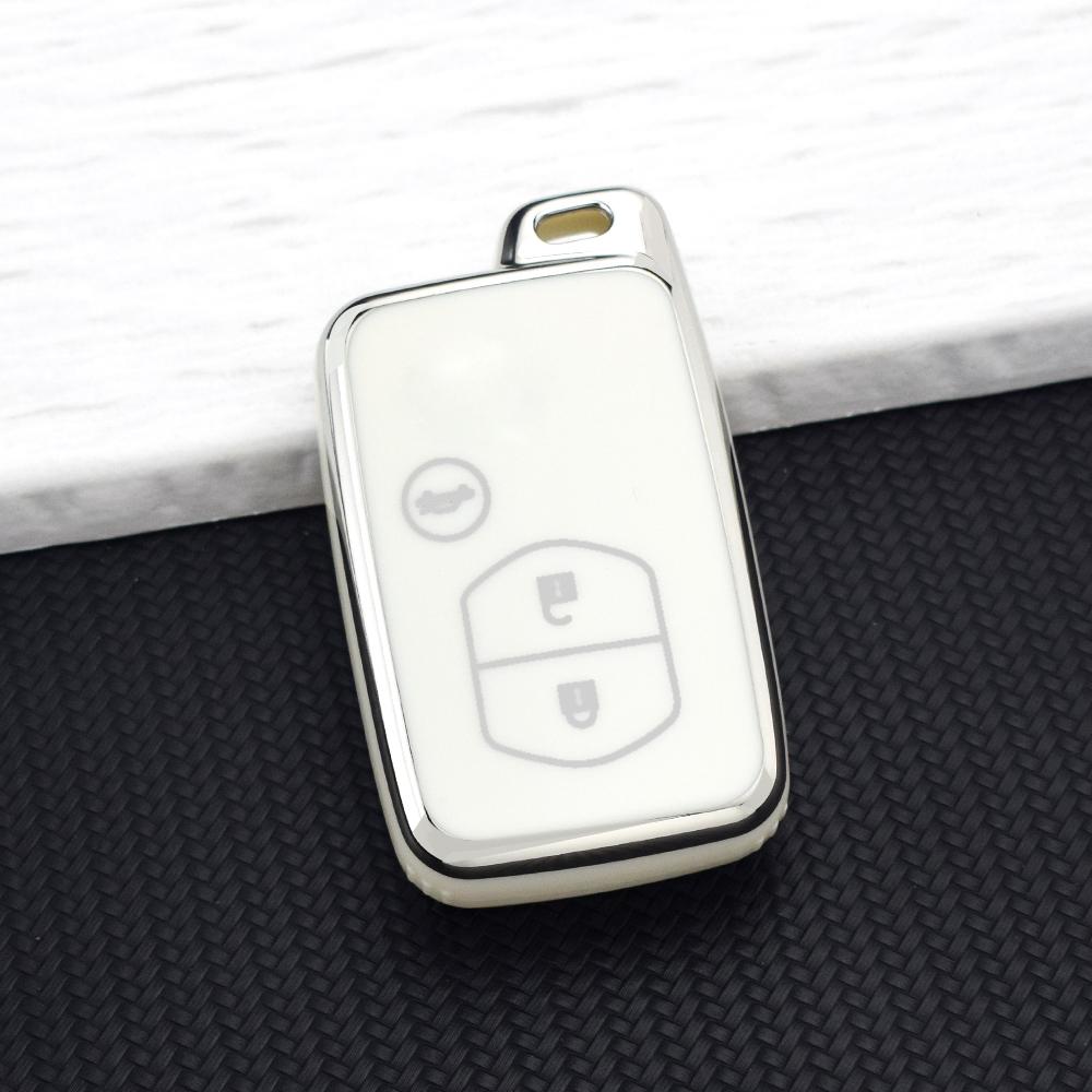 TPU Car Key Case Cover for Toyota Prius 30 Alpha Aqua Land Cruiser Auris for Lexus LC 200 2/3/4 Buttons Remote Holder Key Chain