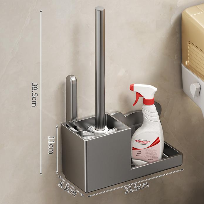 Badezimmer WC-Bürstenhalter Set Wandmontage Ohne Bohren WC-Becher WC-Reinigung Bürste Für Zuhause Badezimmer WC