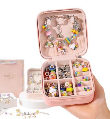 A Kit for Making Bracelets, Necklaces, and Jewelry Pendants for Kids.