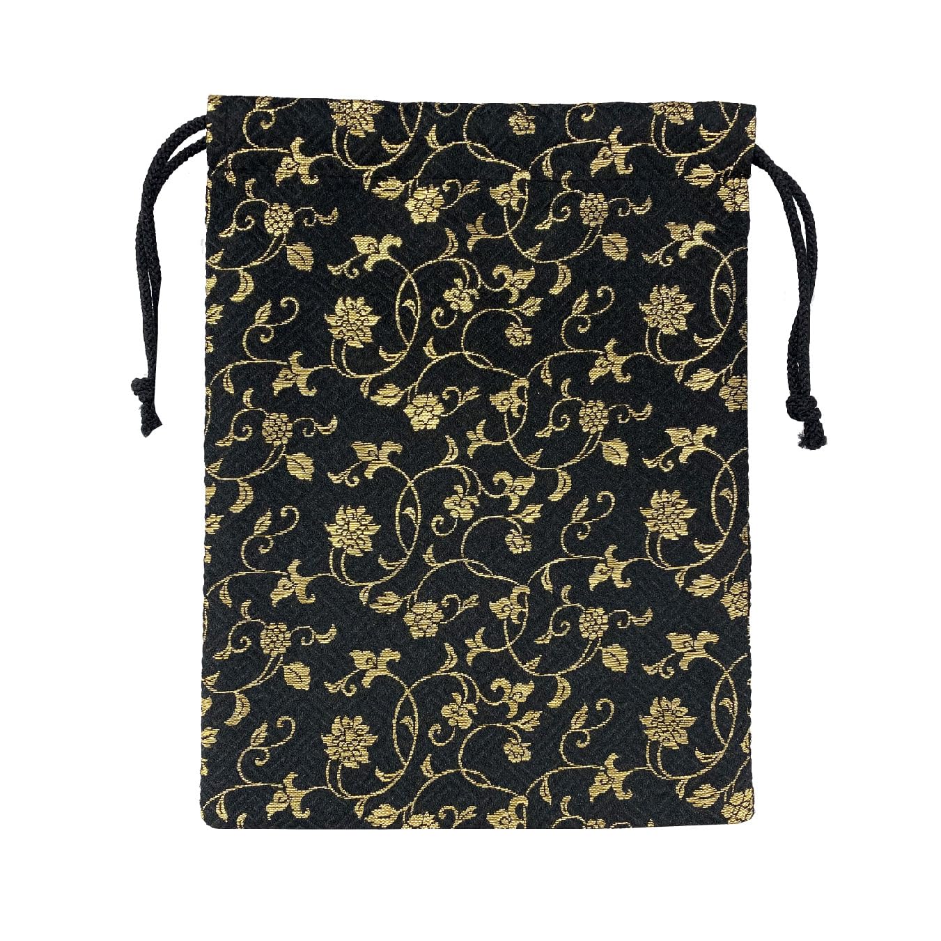 

Древняя сумка Госюинтё x 26 Мешочек на шнурке для мелких предметов для Госюинтё Сделано в Японии из золотой парчи и ткани нисидзин из Киото (19 см) - Случай, чёрный