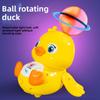 Top Ball Yellow Duck Light And Sound Toy With Rotating Effects For Kids And Toddler Play
