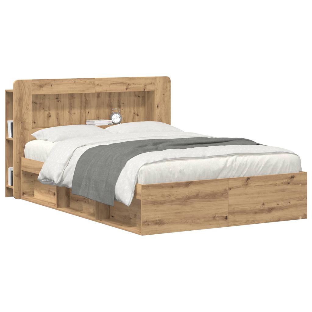 Headboard Cabinet Artisan Oak 160 Cm Engineered Wood
