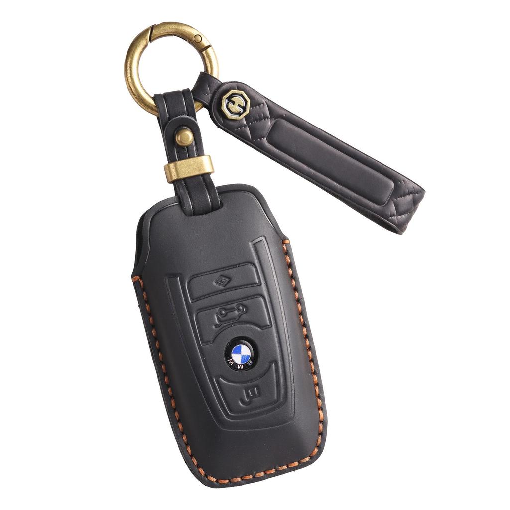 Handmade Leather Retro Key Cover for BMW 3 & 5 Series