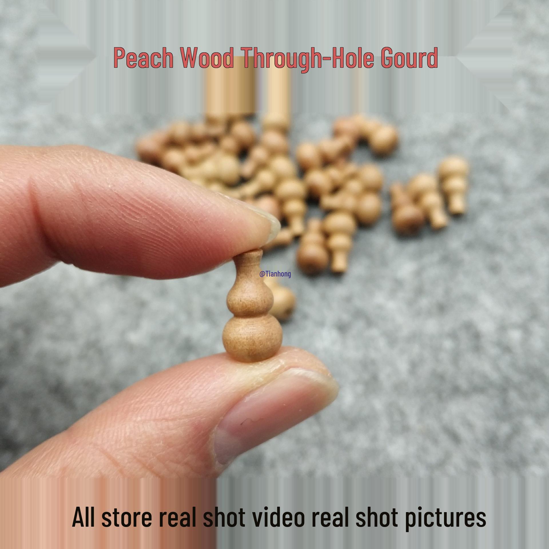 

Peach Wood Carved Gourd Pendant Bracelet Components Pre-Purchase Info (Real Peach Wood Features)