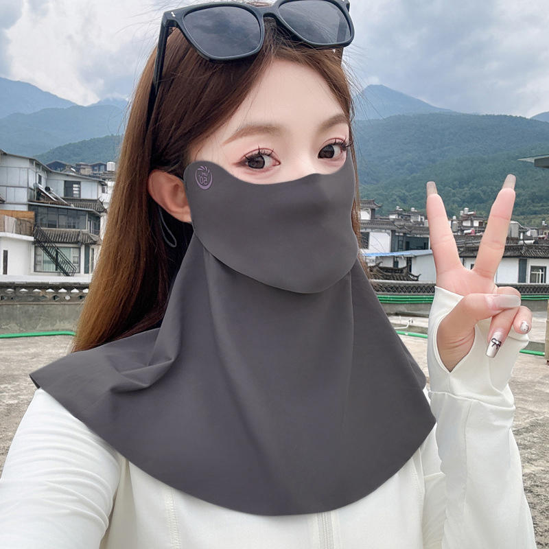 3D 360° Face Neck Cover Cool Balaclava Scarf Ice Silk UPF50+ UV Protection Mask for Women Summer Outdoor Cycling Hiking