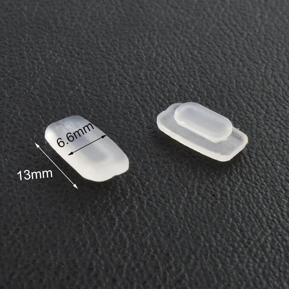 

10Pairs(20pcs) 11mm 13mm black Clear Silicone Push On Nose Pads Repair Tool For Eyeglass