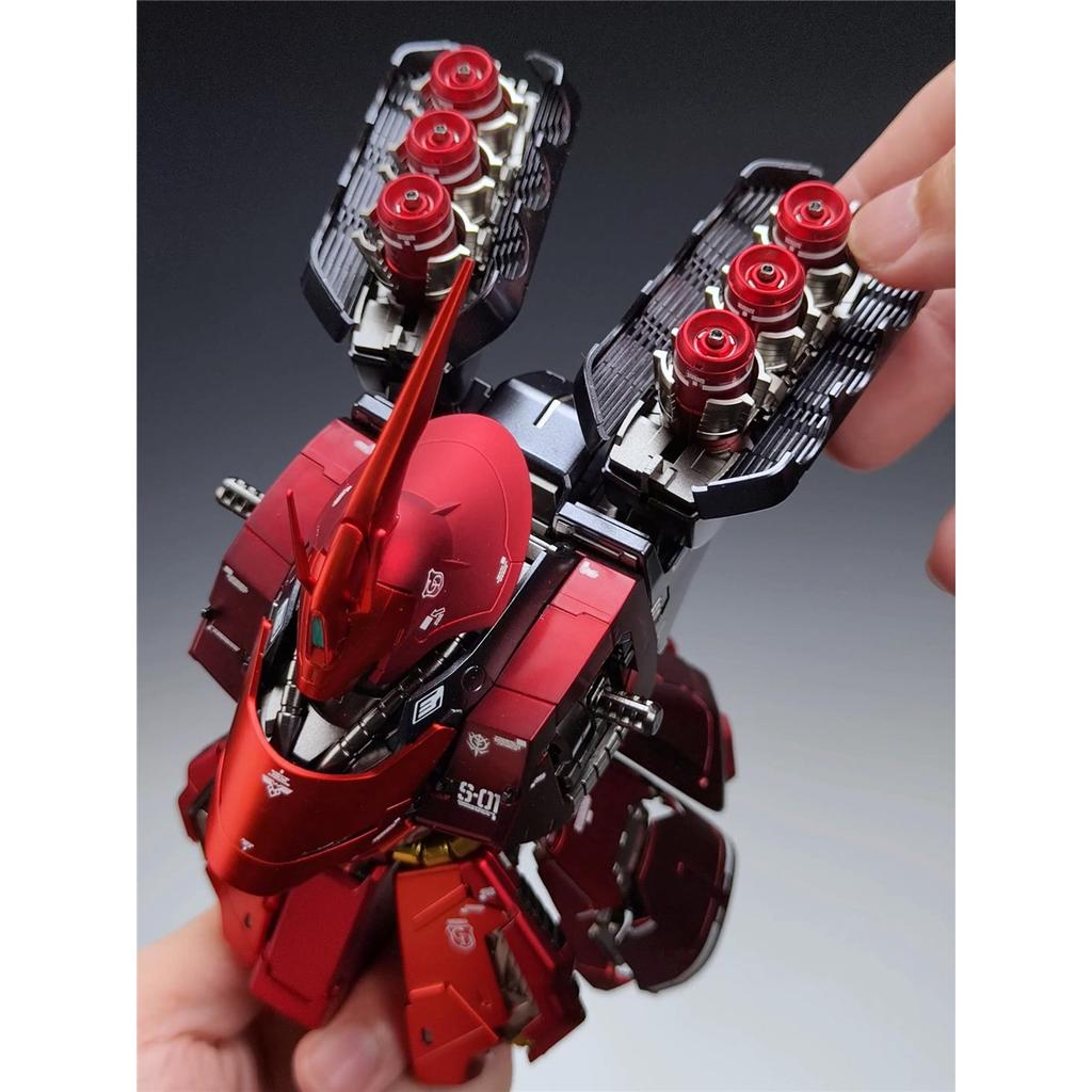 MG Sazabi 1/100 Gundam Model Kit Dragon Breath Red Matte Electro‑Mirror Finish No‑Gate Painted Assembly Figure