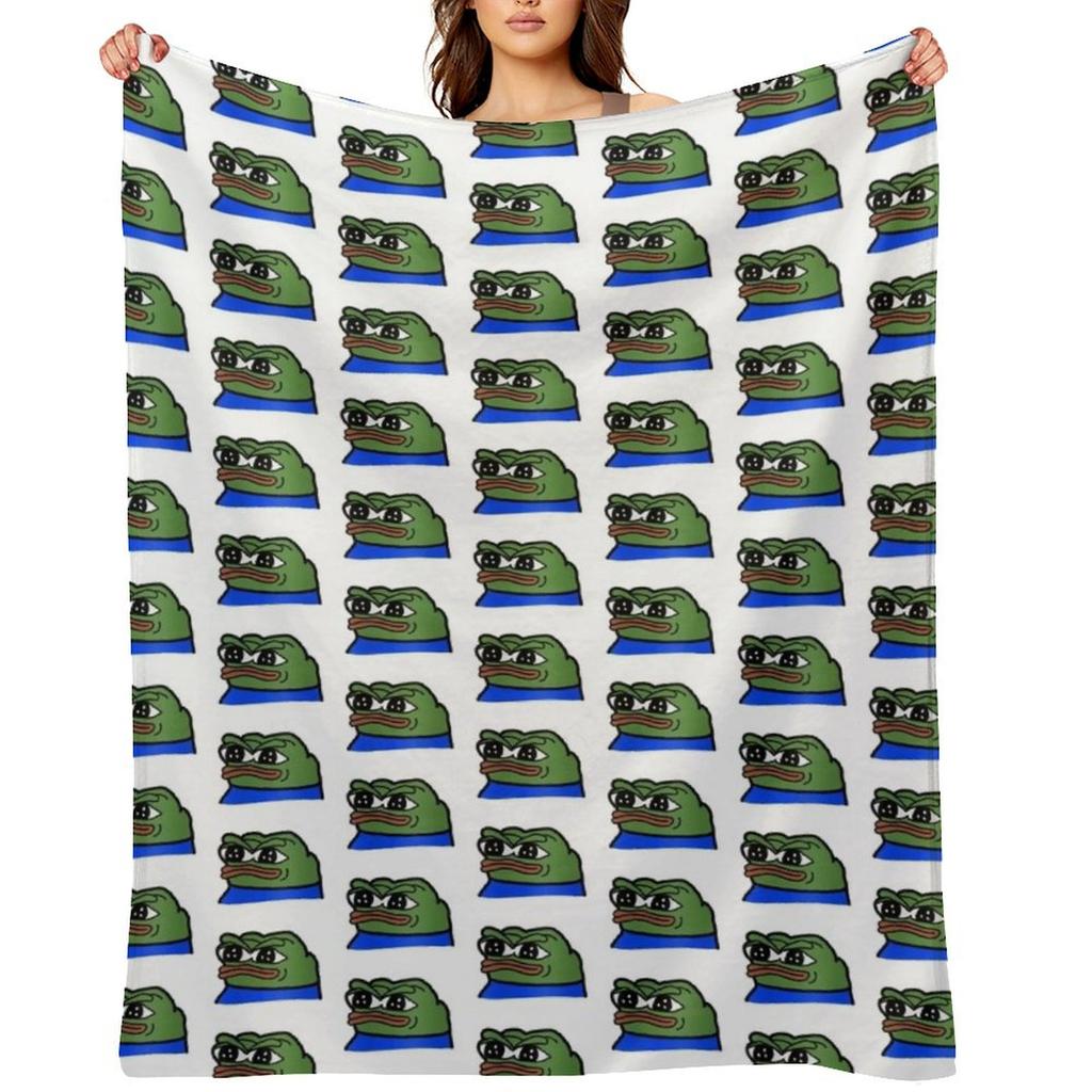 peepoWTF Throw Blanket Sofa Throw Luxury Brand halloween Plush Blankets