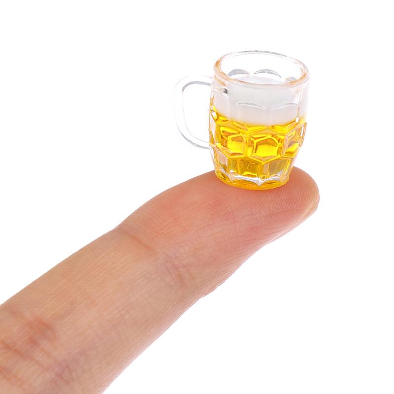 1Pc 1:12 Dollhouse Miniature Beer Cup Doll House Kitchen Drink Accessories