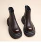 Women's 2025 Autumn/Winter British Style Thick-Soled Platform Chelsea Boots – Height-Increasing & Slimming Retro Short Boots